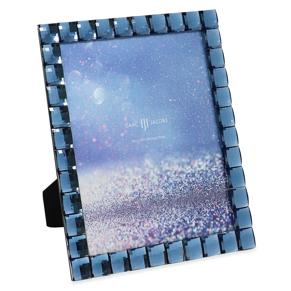 Isaac Jacobs Decorative Sparkling Jewel Picture Frame, Photo Display &amp; Home Décor