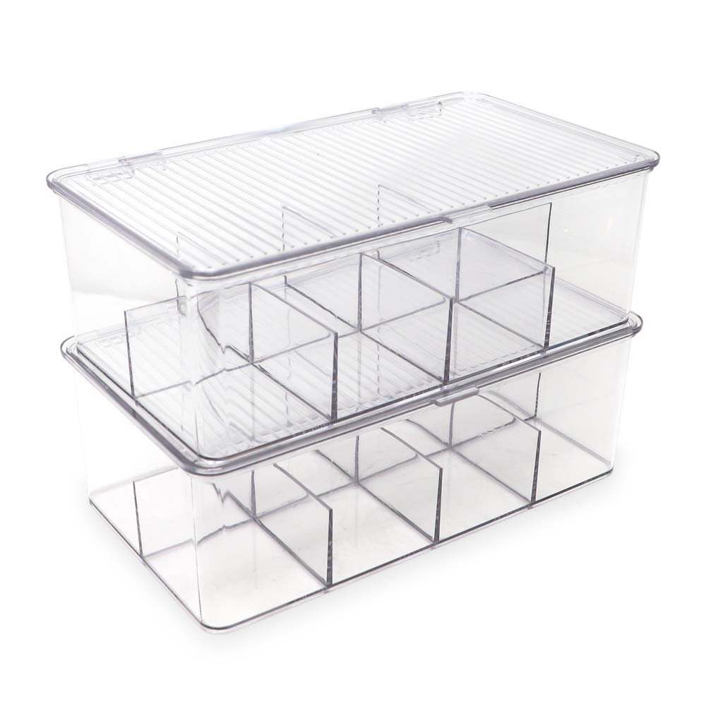 Stackable Craft Storage Container With Clear 40 Compartments