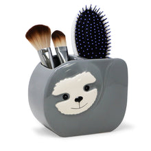 Isaac Jacobs Ceramic Makeup Brush Holder, Multi-Purpose Organizer. Bathroom, Kitchen, Bedroom, Office Décor