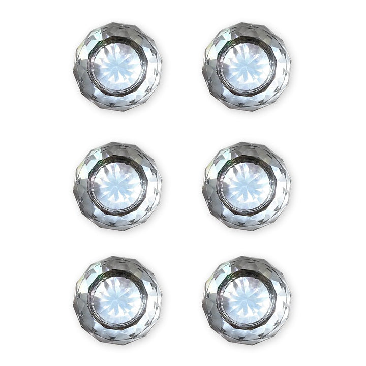 Isaac Jacobs Round Ball Shape (53 MM) Crystal Knobs Set, Cabinet Knobs with Screws, Drawer Pulls, Glass for Dresser, Bathroom, Bedroom, Kitchen, Living Room &amp; More