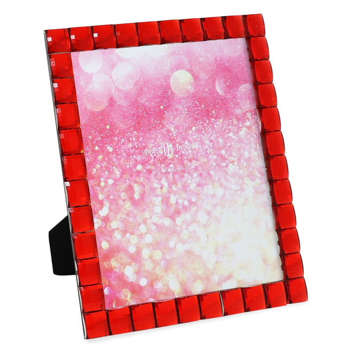 Isaac Jacobs Decorative Sparkling Jewel Picture Frame, Photo Display &amp; Home Décor