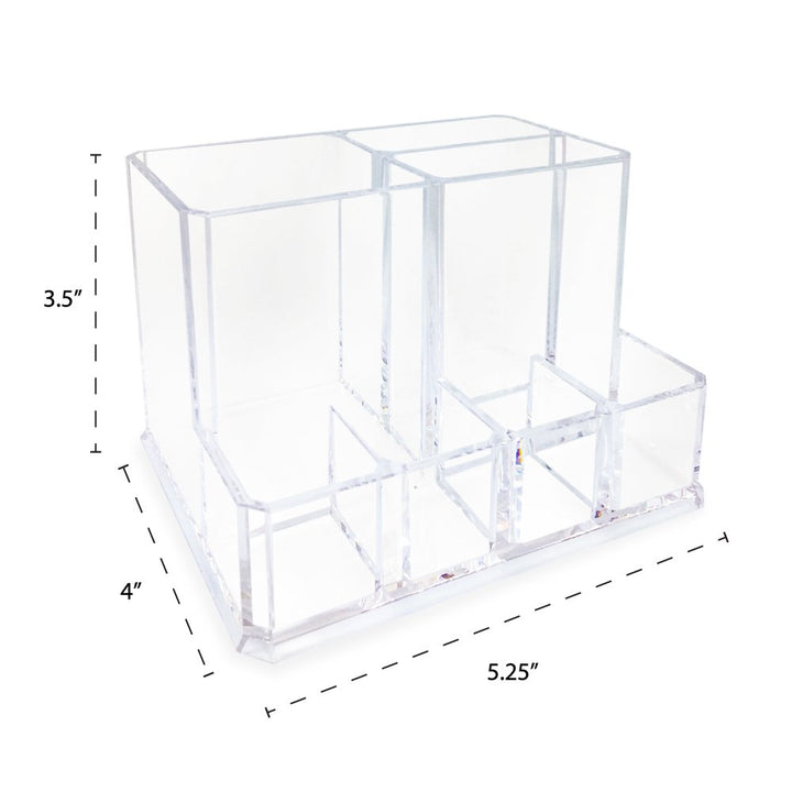 Isaac Jacobs 7-Section Makeup Brush Holder, Office Supply Organizer. for Bedroom, Bathroom, Kitchen, Office, Home Decor