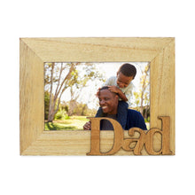 Isaac Jacobs Wood Sentiments Dad Picture Frame, Photo Gift for Father, Family, Display on Tabletop, Desk