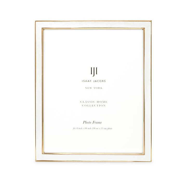 Isaac Jacobs Leather with Metal (Vertical &amp; Horizontal) Picture Frame, Suede Border w/ Black Fabric Easel, Wall-Mountable, Made For Tabletop, Photo Gallery