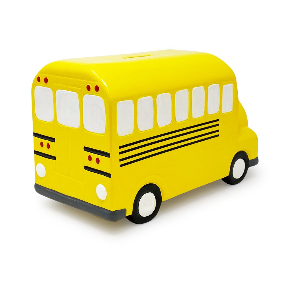 Isaac Jacobs Ceramic Vehicle Coin Bank for Kids, Great for Gifts, Home Décor, Money Saving Piggy Bank for Boys and Girls