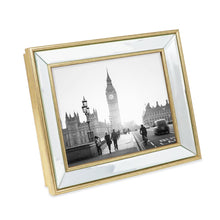 Isaac Jacobs Beveled Mirror Picture Frame - Classic Mirrored Frame with Deep Slanted Angle Made for Wall Décor Display, Photo Gallery and Wall Art