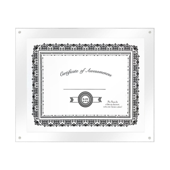 Isaac Jacobs Wall-Mountable Clear Acrylic Picture Frame, Magnetic Photo Frame, Made for Gallery Display, Wall Space, Wall Décor, Art, Home or Office
